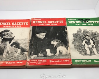 Vintage American Kennel Gazette Oct Nov Dec 1950