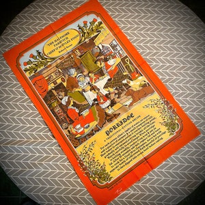 Vintage The Halesome Parritch Robert Burns Porridge Tea Towel