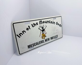 Vintage Inn of the Mountain Gods License Plate Mescalero New Mexico