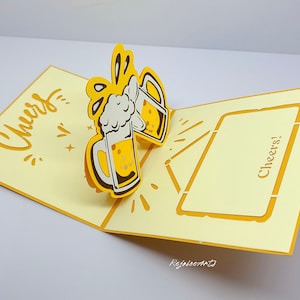 3D Pop Up Beers and Cheers Card