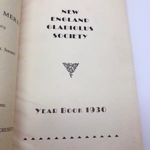 New England Gladiolus Society Gladiolus Beautiful Year Book 1930 image 2