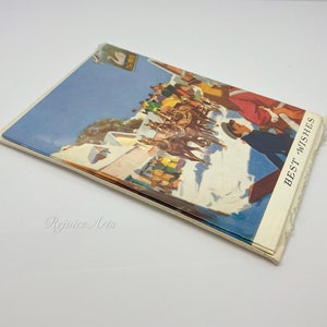 vintage Meilleurs Voeux 6 Cartes Avec Enveloppes Nouveau Dans Le Paquet