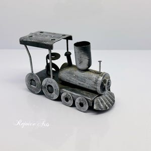 Vintage Hand Made Metal Deco Art Locomotive