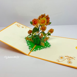 Carte de tournesol pop up 3D