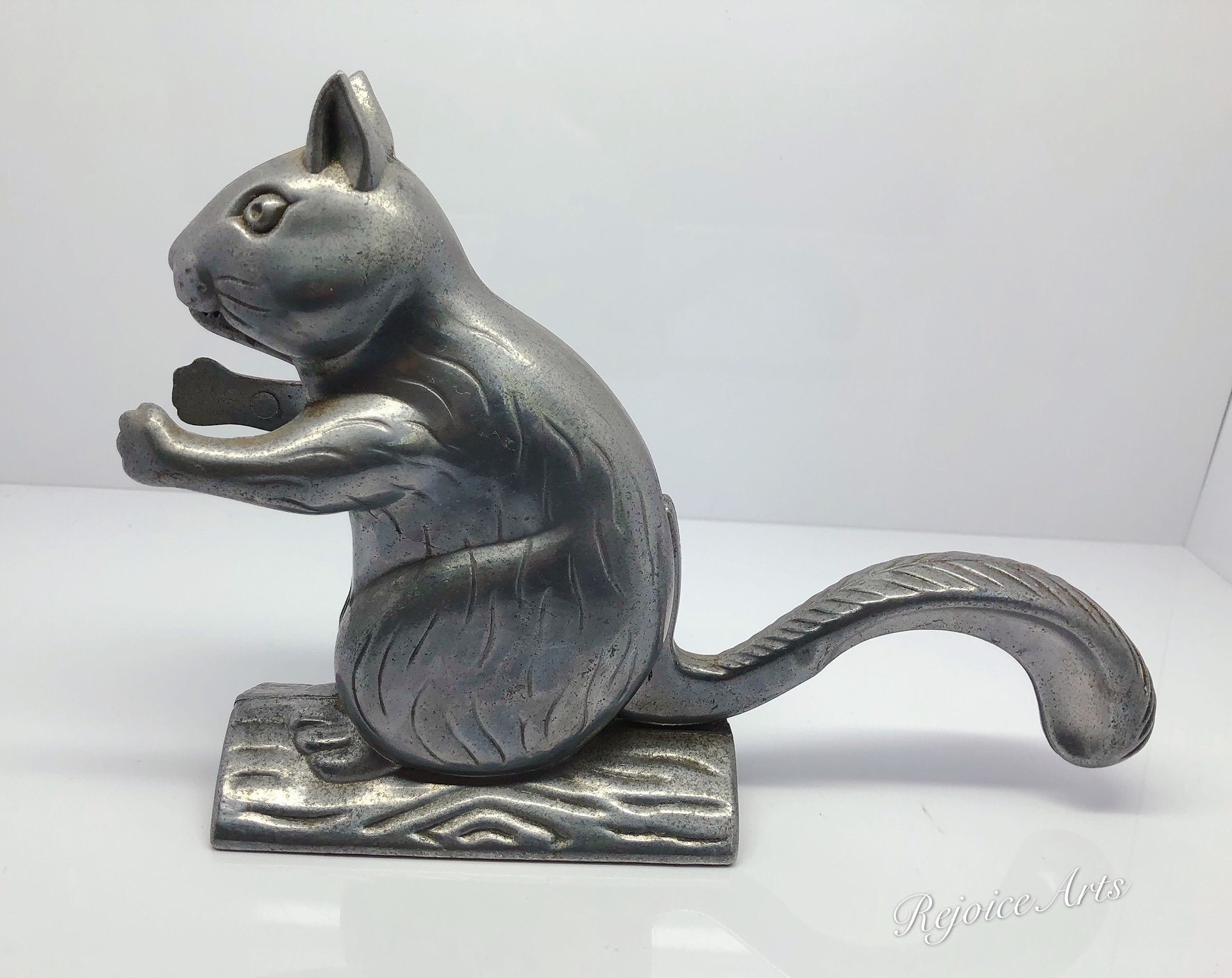 Deluxe Metal Squirrel Shaped Nutcracker