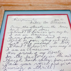 Vintage Framed Hand Written Art Print image 7