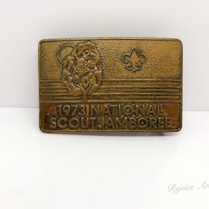 Vintage Brass BSA Boy Scouts 1973 National Scout Jamboree Belt Buckle