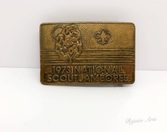 Vintage Brass BSA Boy Scouts 1973 National Scout Jamboree Belt Buckle