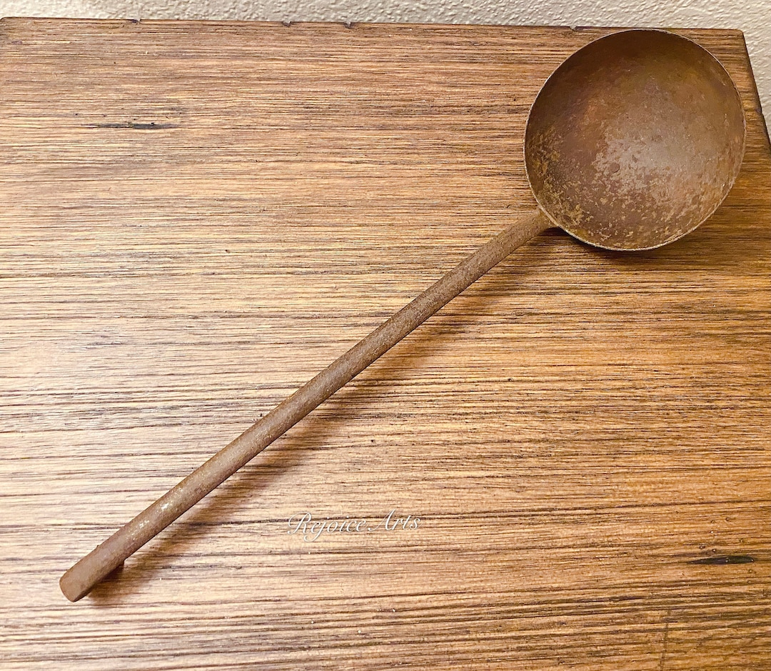 Antique Cast Iron Ladle 18'' Farm House Decor Etsy