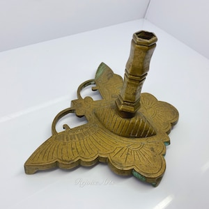 Vintage Solid Brass Butterfly Candle Holder