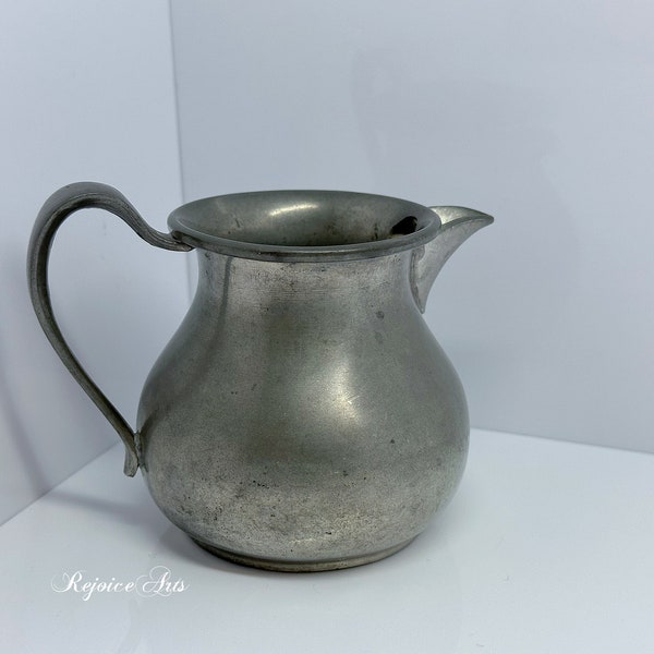 Vintage Rogers Solid Pewter Creamer Mid Century Art Deco # 1164