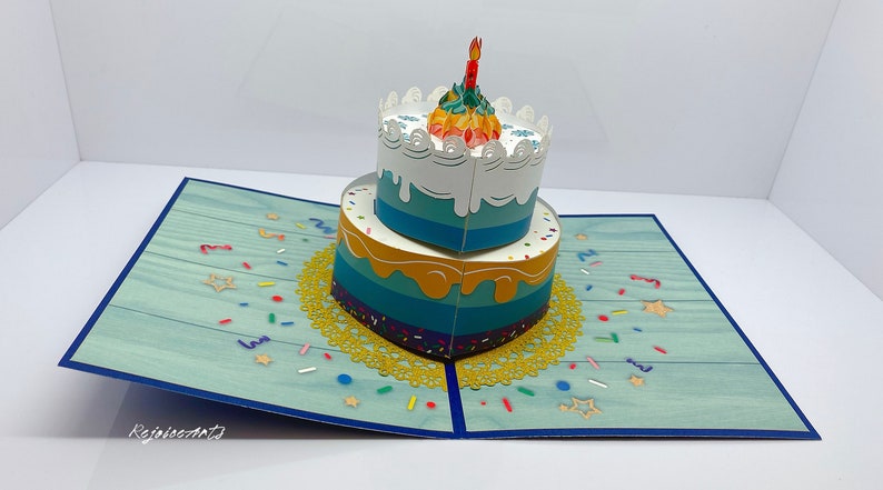 3D Pop up Birthday Cake Card - Etsy
