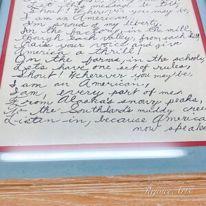 Vintage Framed Hand Written Art Print image 8