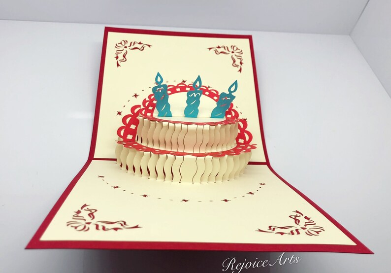 3D Pop up Birthday Cake Card - Etsy