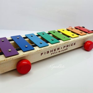 Vintage Fisher Price Pull-A-Tune Xylophone 1950s