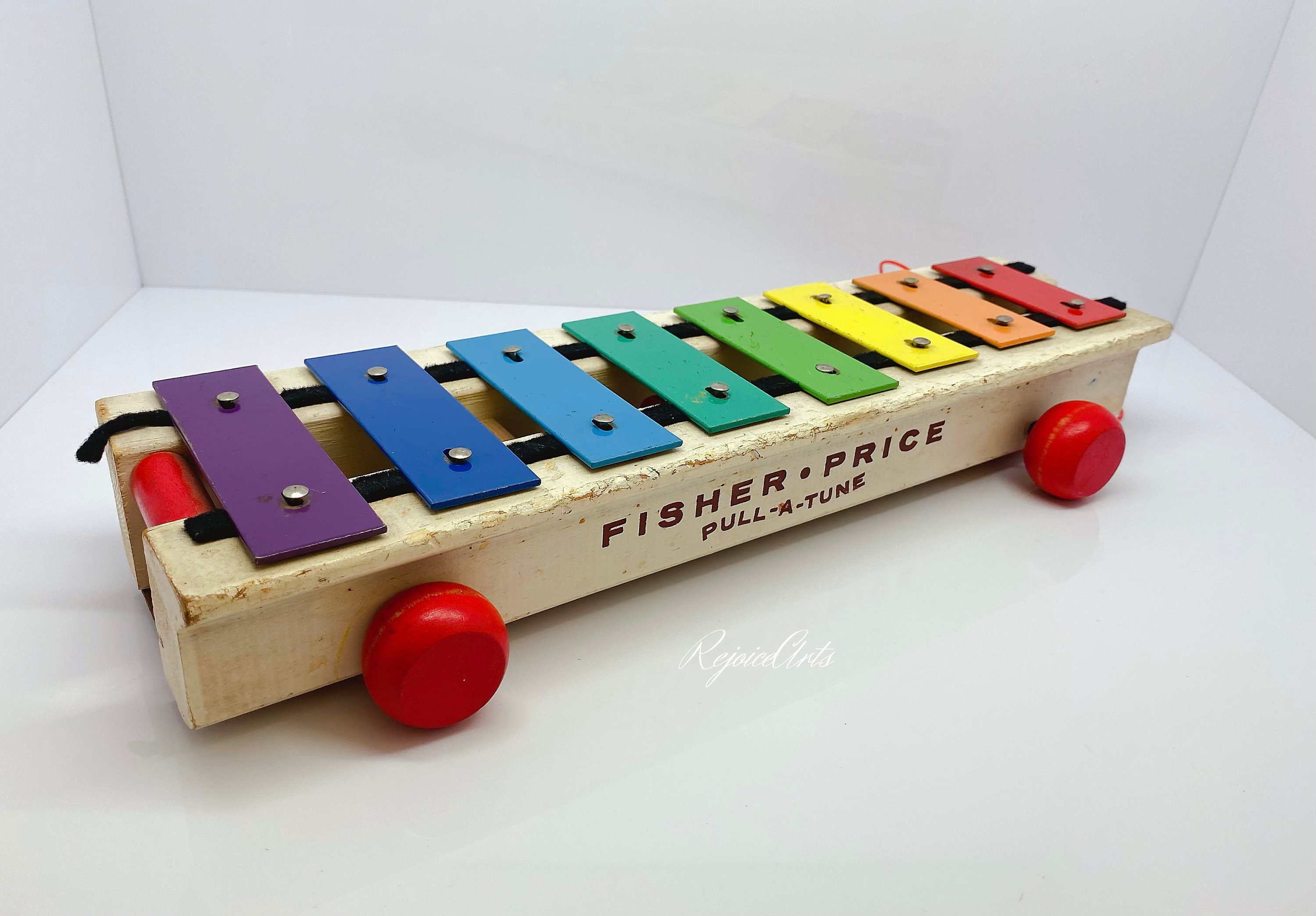 ♥ Ancien Xylophone En Bois Fisher Price Vintage Authentique Année