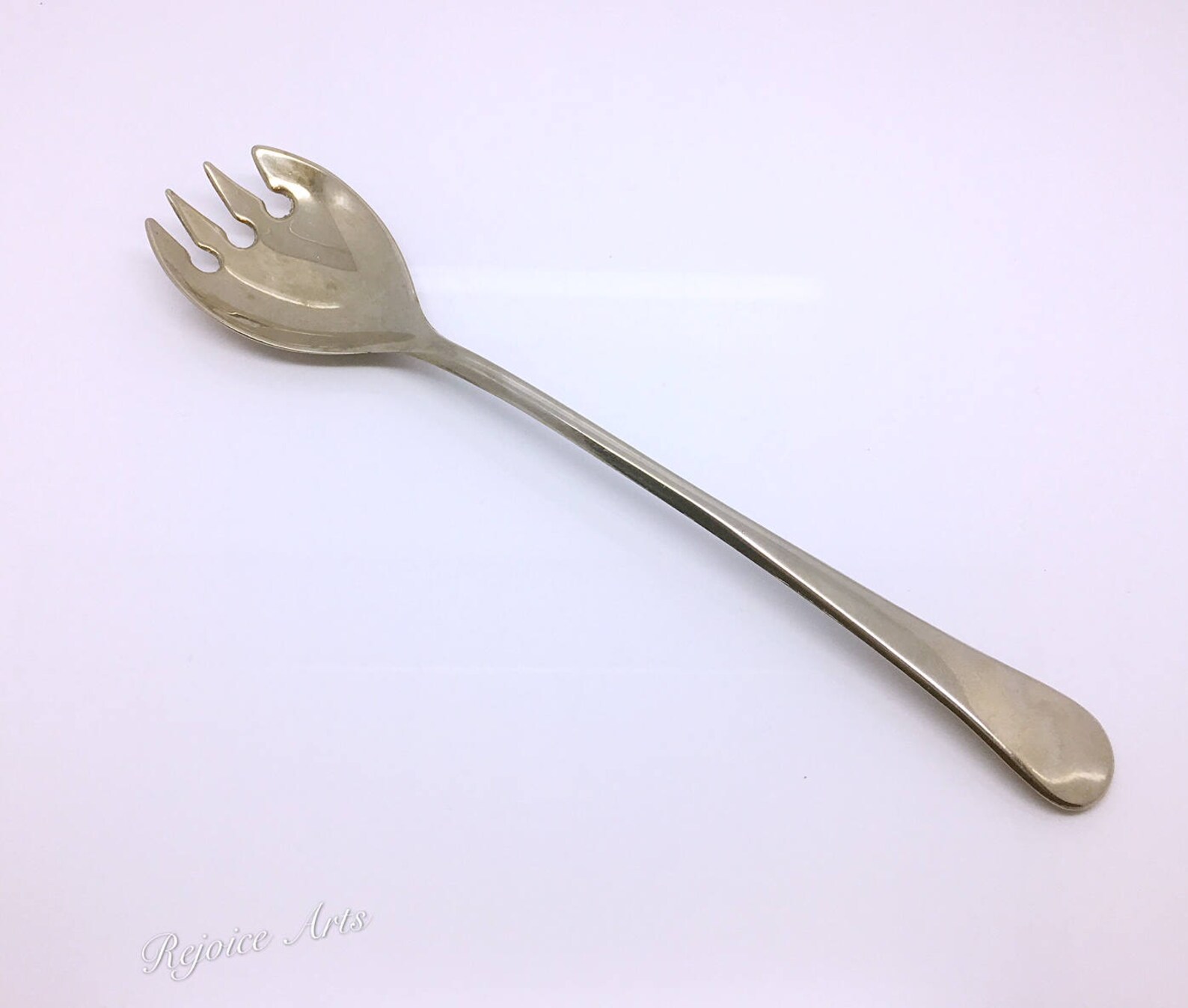 Vintage Silver Plate Salad Serving Fork Silverplate Italy Etsy