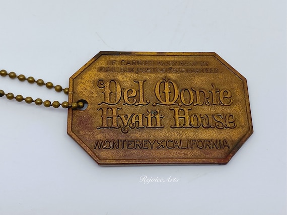 Vintage Brass Del Monte Hyatt House Key Fob & Key… - image 6