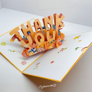 3D Popup Thank You Card