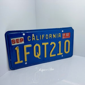 Vintage California License Plate 1980s