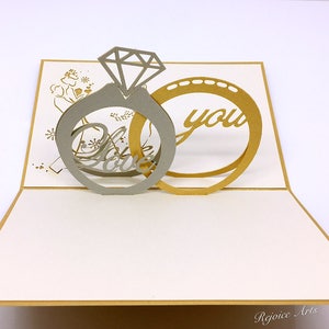3D Pop Up Diamond Ring Card