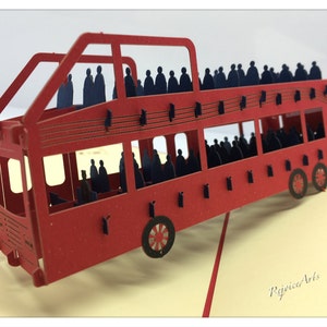 Carte de bus Pop Up Double Deck 3D