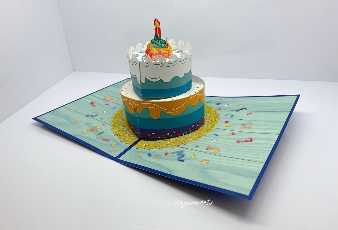3D Pop up Birthday Cake Card - Etsy