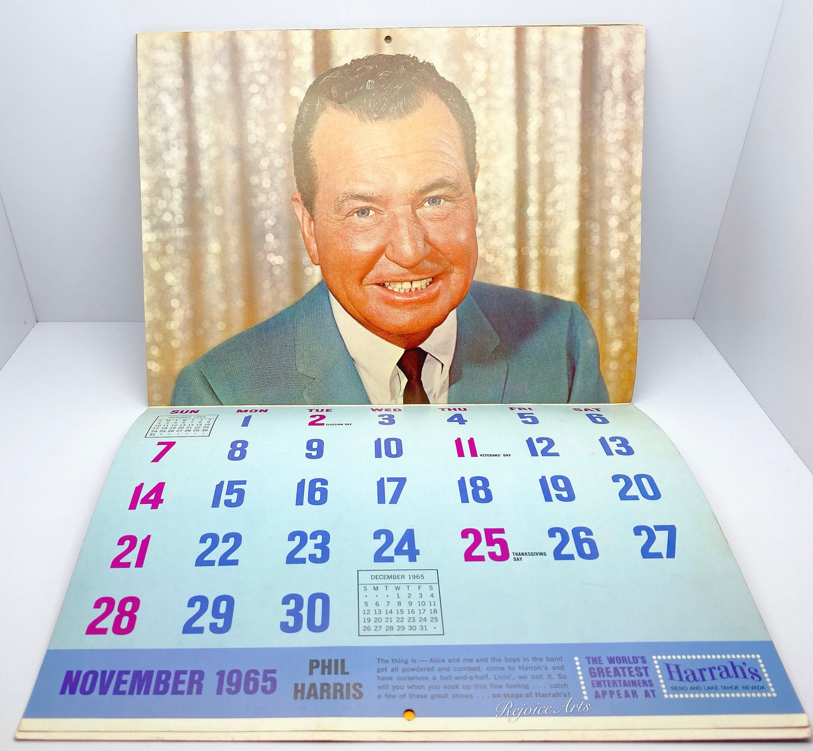 Vintage 1965 Harrah's Lake Tahoe & Reno Casino Calendar | Etsy