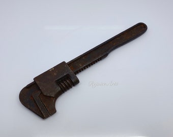 Vintage Adjustable Pipe Wrench Industrial Decor