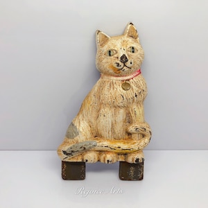 Vintage Rare Cat Door Knocker Top Topper Midwest of Cannon Falls