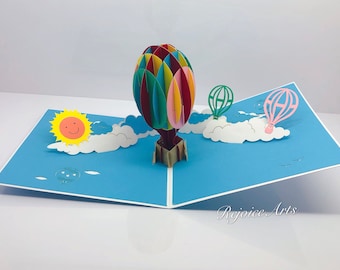 3D Pop Up Hot Air Balloon Card