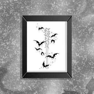 Steddie Bat + Bats A4/A5/A6 Postkarte/Druck