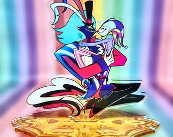 FizzModeus Standee - Fizzarolli & Asmodeus - 4.5" Acrylic Standee - Helluva Boss inspired