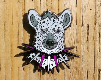 Asexual Pride Hyena Enamel Pin | LGBTQIA+ Punk Vulture Culture