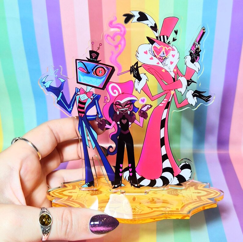 The Vees Standee - 4.5" Acrylic Standee - Hazbin Hotel Inspired - Vox ...