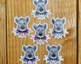 Pride Punk Hyena Vinyl Sticker | LGBTQ+ Ally Art (2.5")