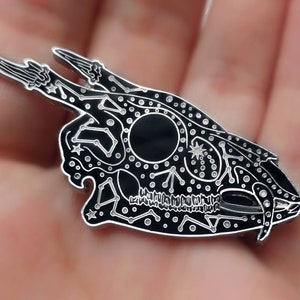 Constellations Muntjac Deer Skull Pin- Boney Babies - Vulture Culture Furry Hard Enamel Pin - 45mm - Lapel Pin - Badge