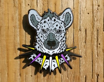 Non-Binary Pride Hyena Enamel Pin | Punk LGBTQIA+ Lapel Pin