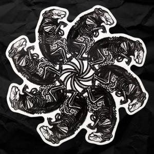 Decay Rat King - 3.5&quot; Large Sticker | Goth | Witch | Laptop Sticker | Occult | Vulture Culture | Gore