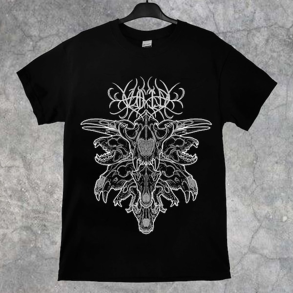 Interoception | Unisex T-Shirt Apparel | Tattoo Design | Vulture Culture | Pagan | Witch | Goth | Weird | Animal Skull | Hyena | Raven Wolf