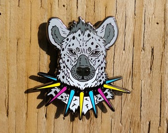 Pansexual Pride Hyena Enamel Pin | LGBTQIA+ Punk Pin