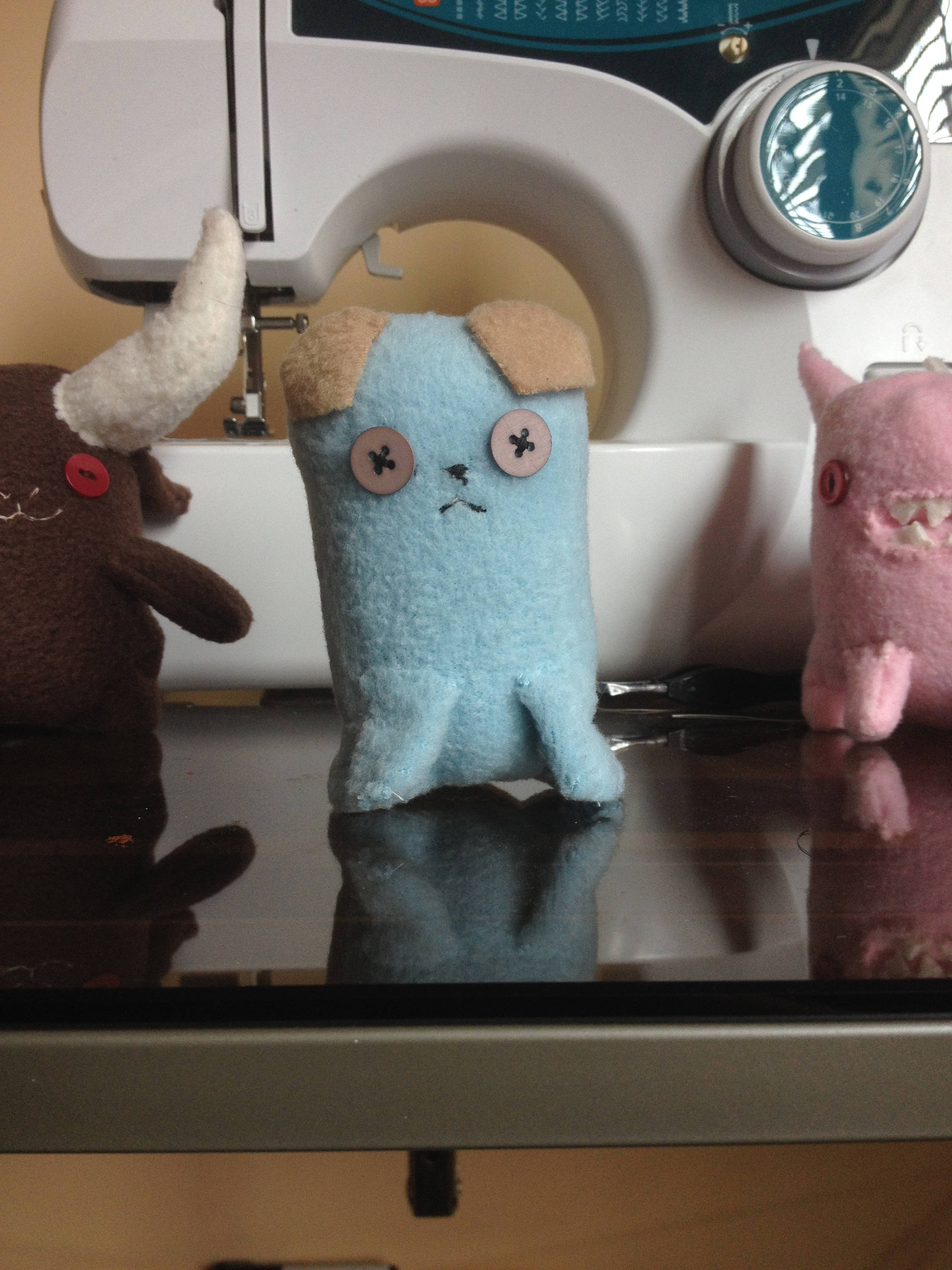 Kunst Doll dieren Cute blue little hondje doggo Etsy