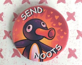 Send Noots - Button Badge 45mm Pingu