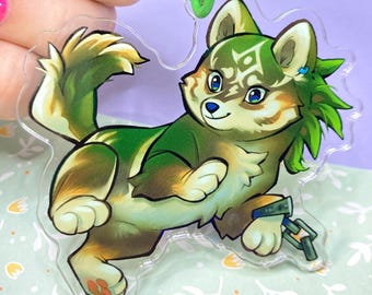 TLOZ Wolf - 1.9 "5cm Double-Sided Charm, keychain, phone charm