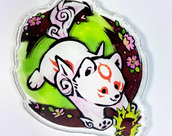 Okami - 2.1" 5.5cm Double-Sided Charm, keychain, phone charm