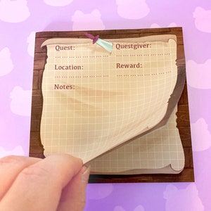 Sticky Notes Quest, 10x10cm Notepad, Memopad 3,9 inches image 1