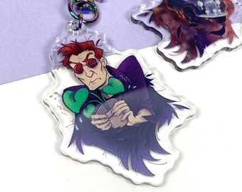 Good Omens, Crowley - 2,1" 5,5 cm dubbelzijdige charme, sleutelhanger, telefooncharme