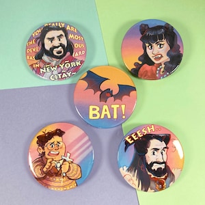 What We Do in the Shadows - Button Badges 45mm Guillermo, Bat