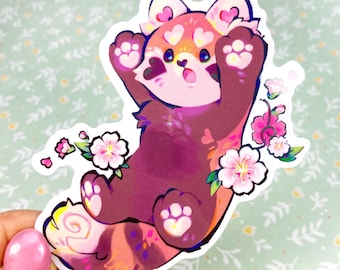 Red Panda - Sticker Vinyl 80mm 3", Die-cut,
