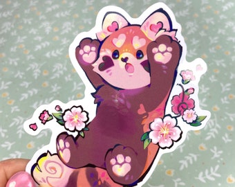 Red Panda - Sticker Vinyl 80mm 3", Die-cut,